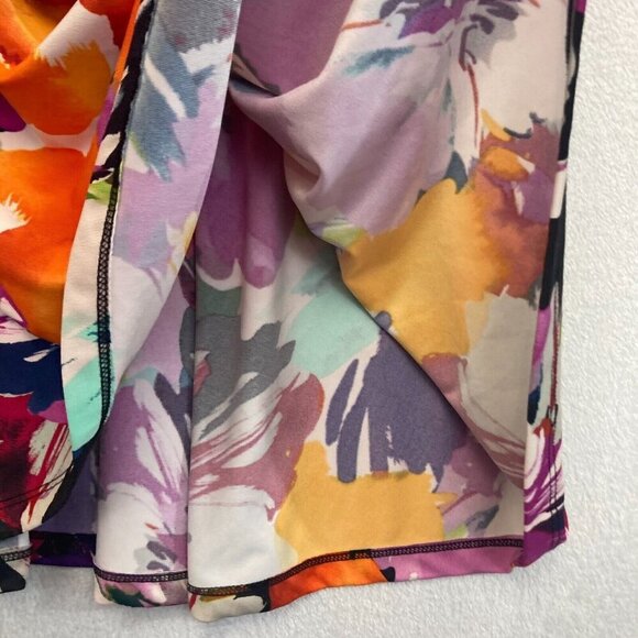 Shelby & Palmer Floral A-Line Dress Sz Large Stretch Fit & Flare Colorful Resort - Picture 9 of 14